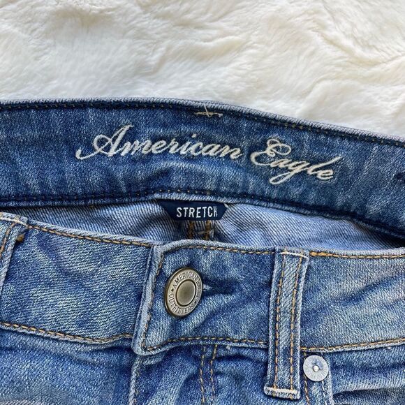 American Eagle Outfitter’s Y2K Distressed Stretch Skinny Jean - Women’s 8 - Picture 8 of 8